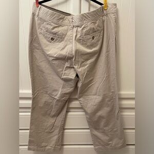 Avenue PLUS SZ 16 Petite Easy Waist Khaki Pants